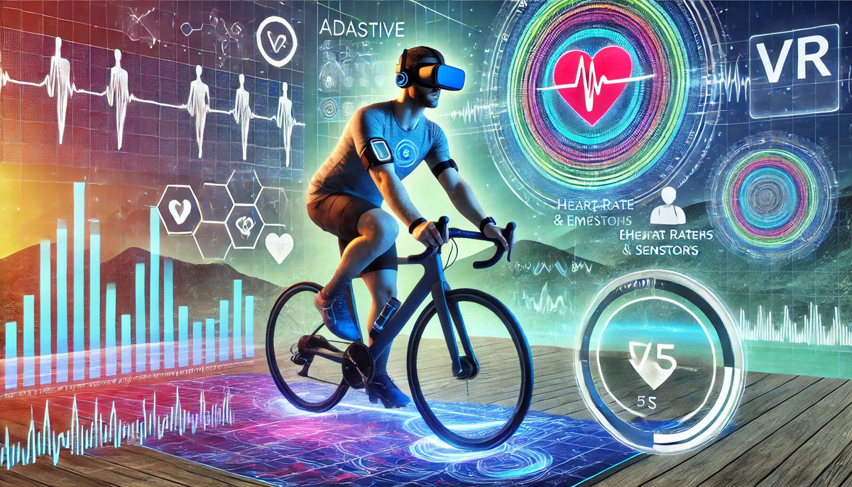 Person wearing a VR headset engaged in a virtual workout