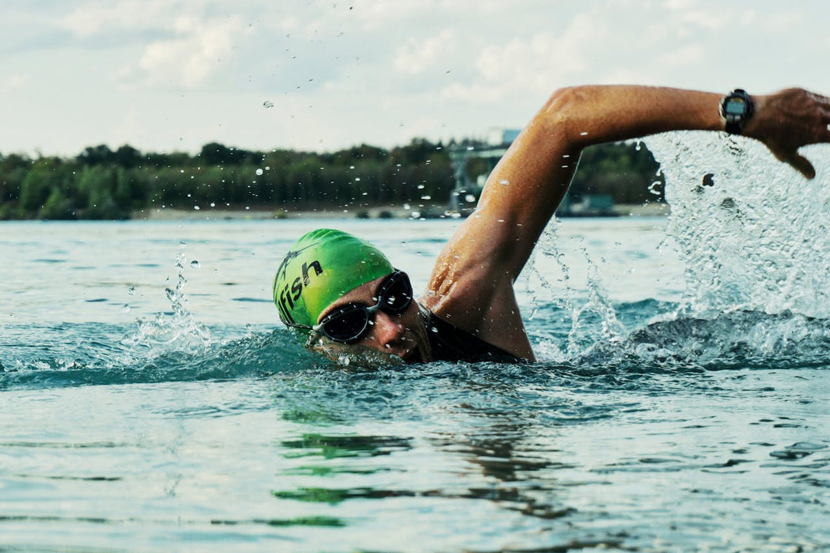Man Swimming in lake