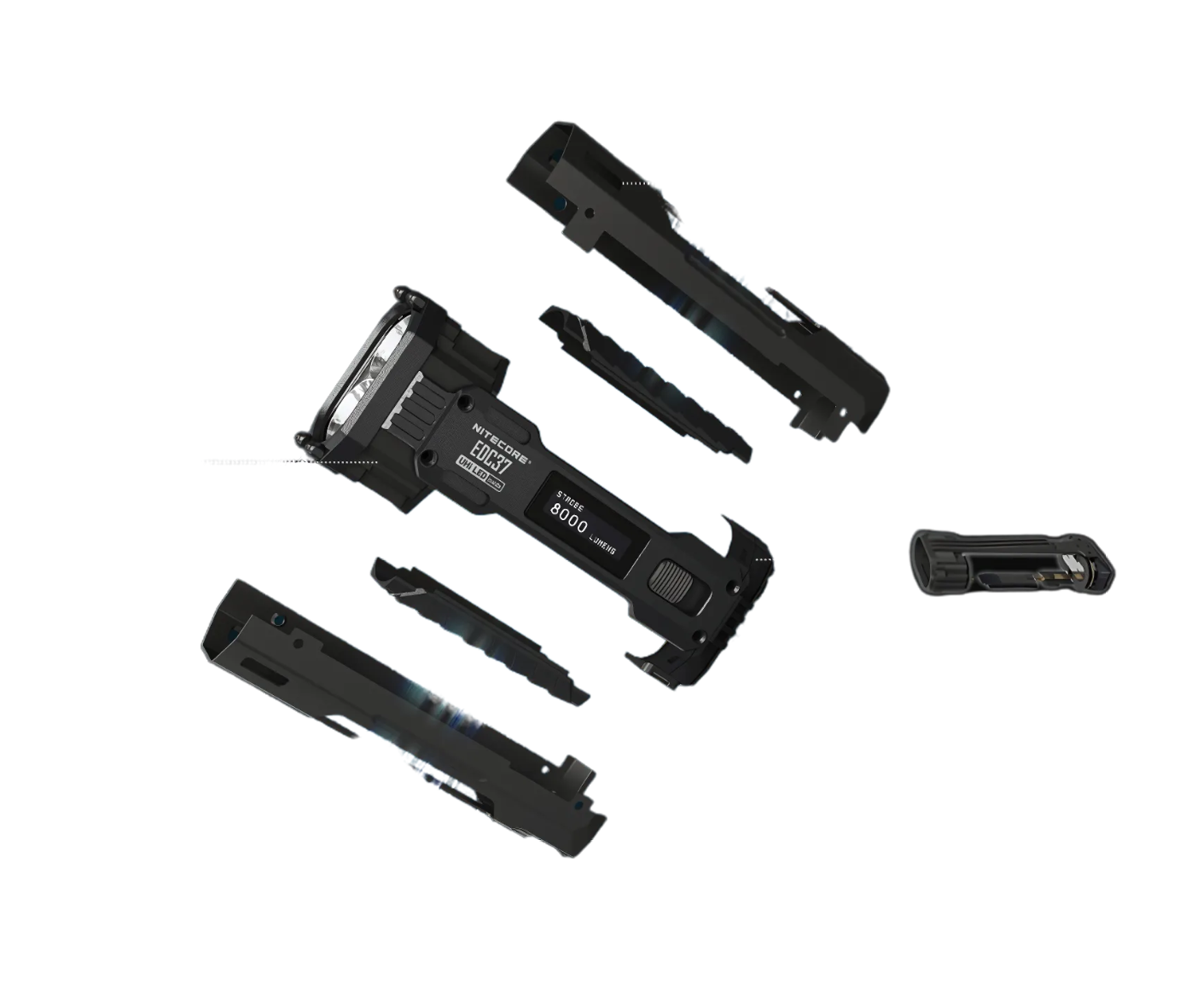 Nitecore EDC37 dismantled