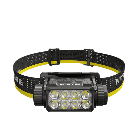 Nitecore HC75 UHE headlamp front view showing LED array