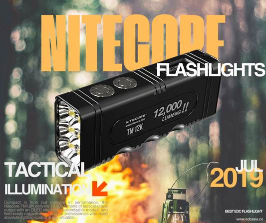 Nitecore TM12K – 12,000 Lumen Tactical Flashlight with OLED Display and Smart Custom Modes