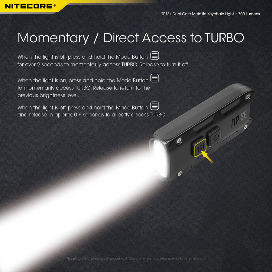 Modes & Interface for Nitecore TIP SE