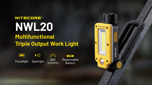 Performance Specifications for Nitecore NWL20