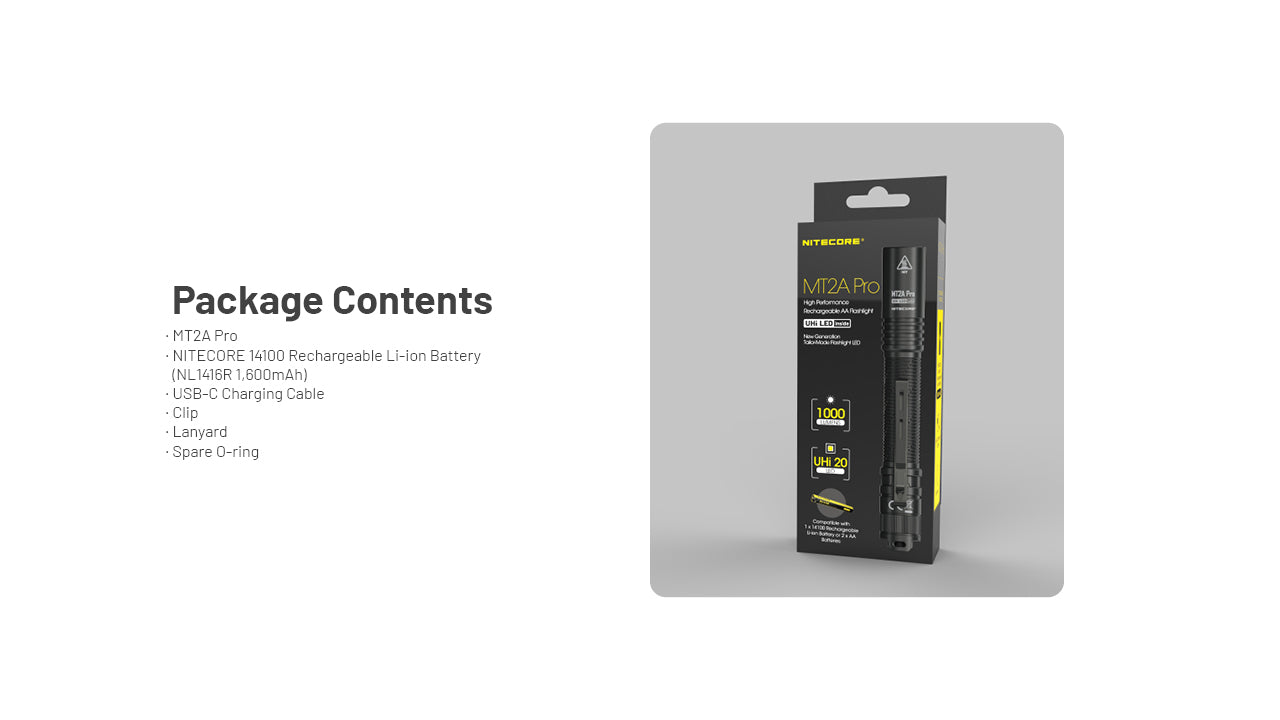 Nitecore MT2A Pro - 1000 lumens