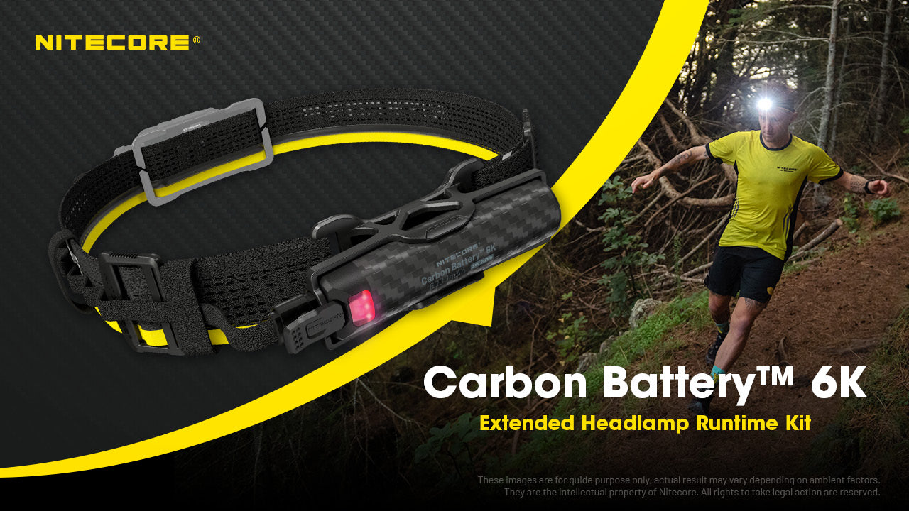 Nitecore Carbon Battery 6K Headband Kit