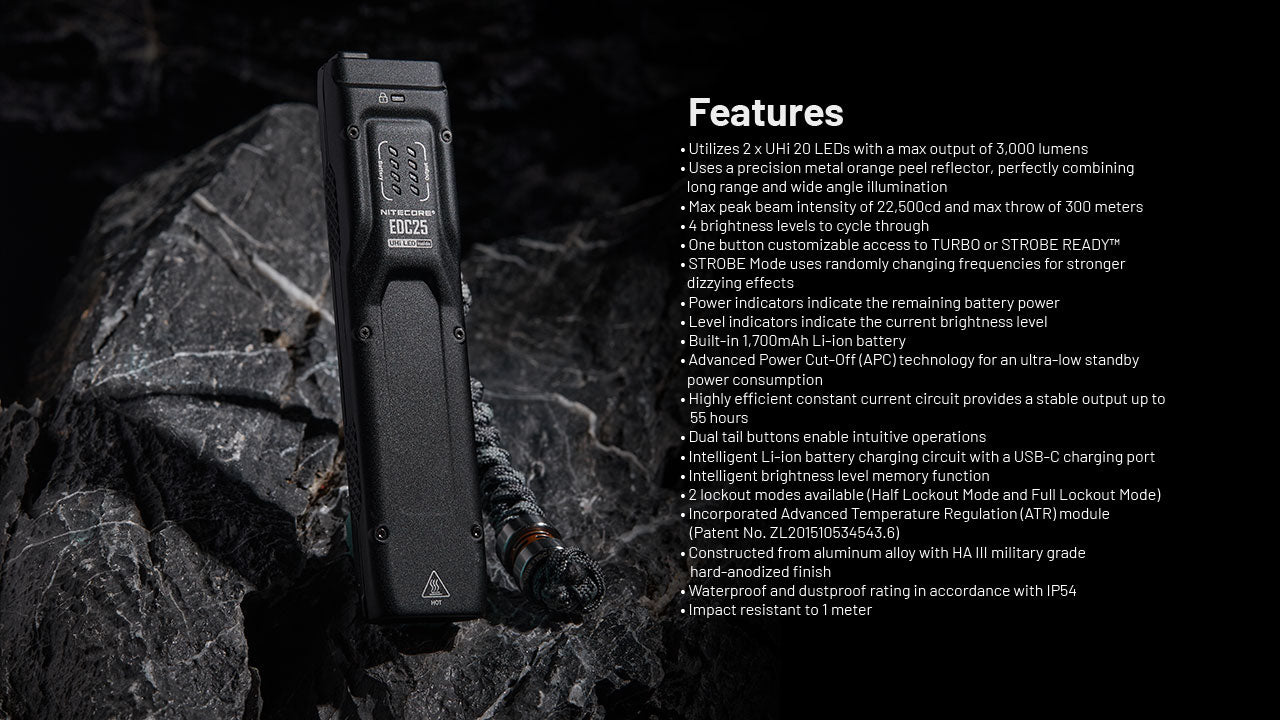 Nitecore EDC25 - 3000 Lumens