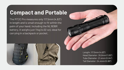 Nitecore MT2C Pro - 1800 Lumens