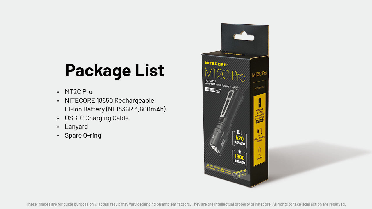 Nitecore MT2C Pro - 1800 Lumens