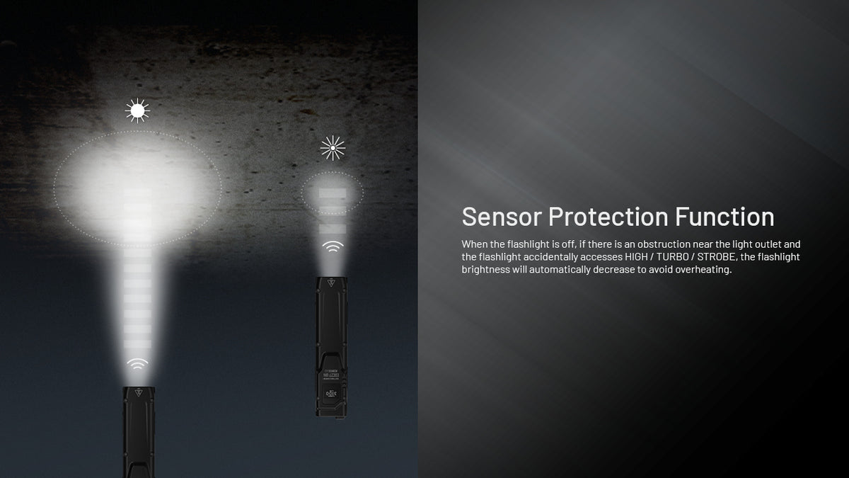 Nitecore EDC27 UHI sensor protection reducing output near an obstacle