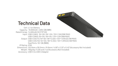 Nitecore NB10000 Gen3: Ultra-Light 10 000 mAh Power Bank
