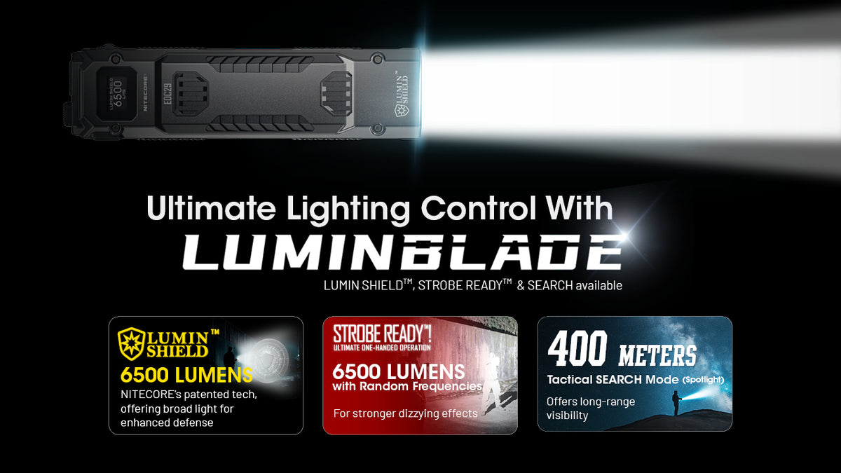 Nitecore EDC29 Luminblade beam modes overview