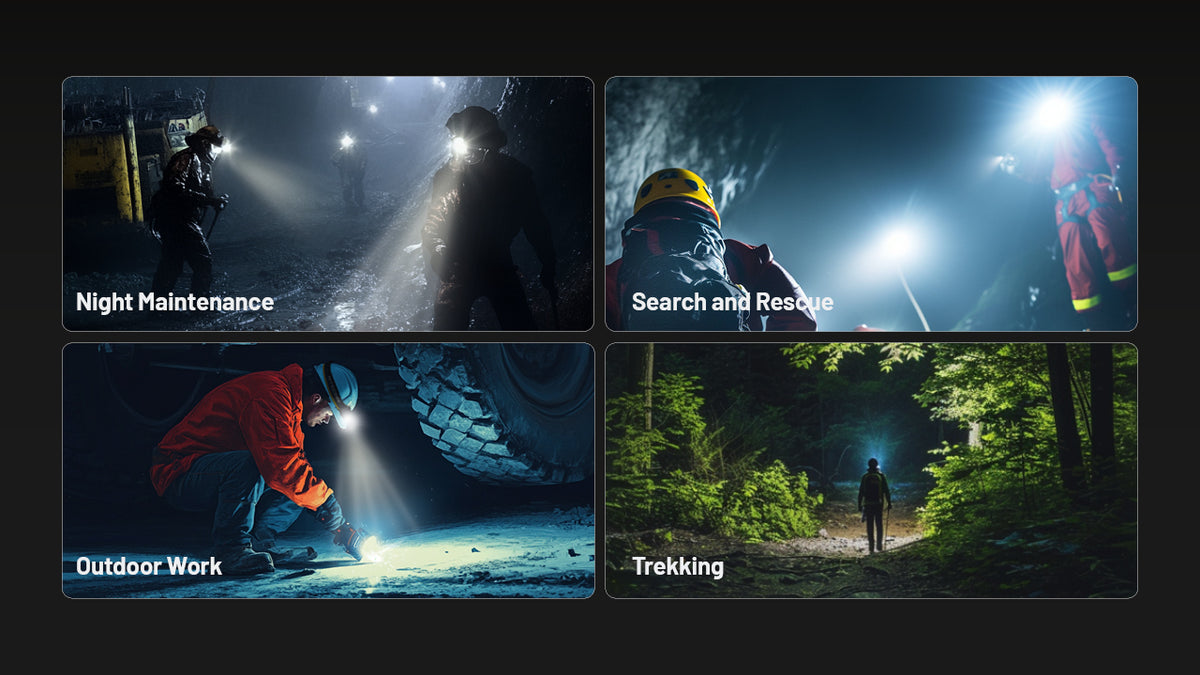 Nitecore HC70 UHE maintenance, rescue, outdoor work and trekking examples