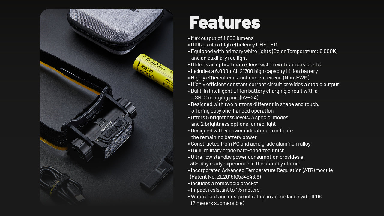 Nitecore HC70 UHE
