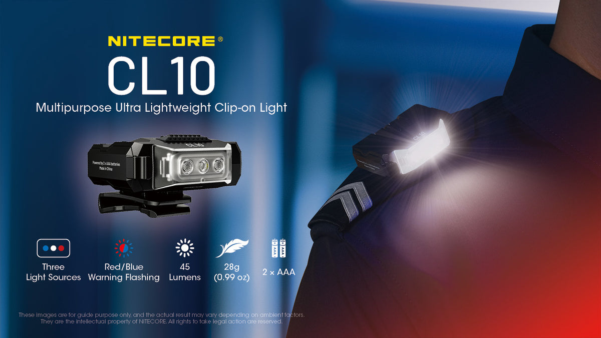 Nitecore CL10 multipurpose clip-on light overview