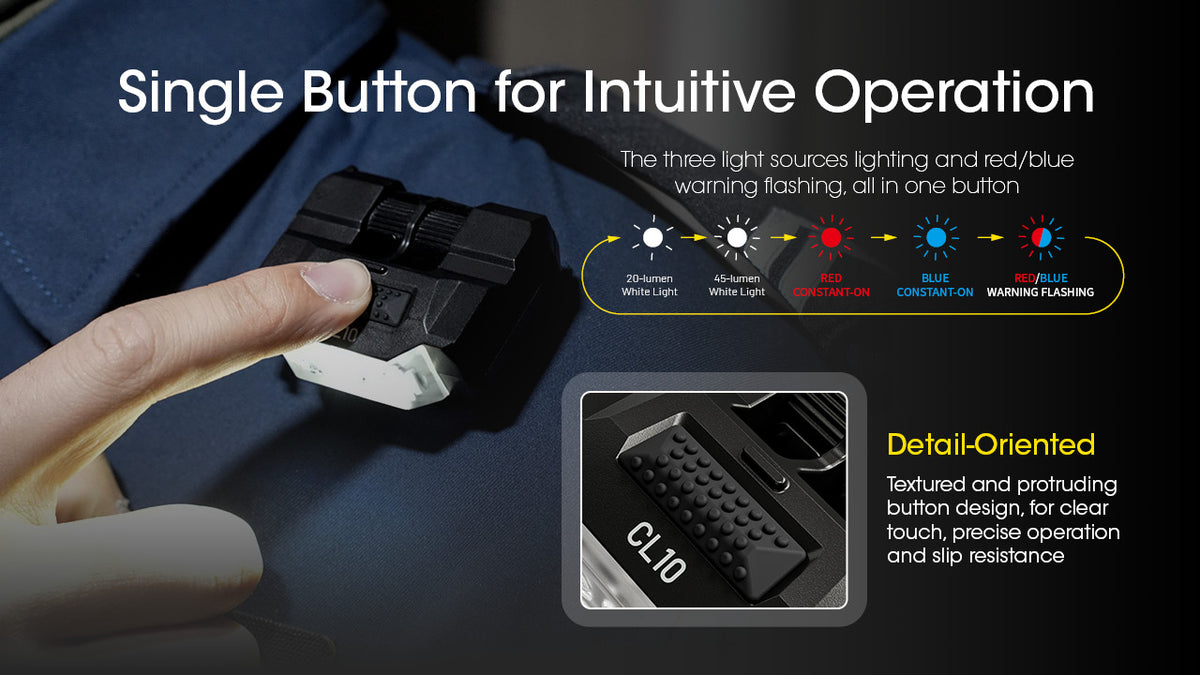 Nitecore CL10 single-button operation and lighting-mode guide