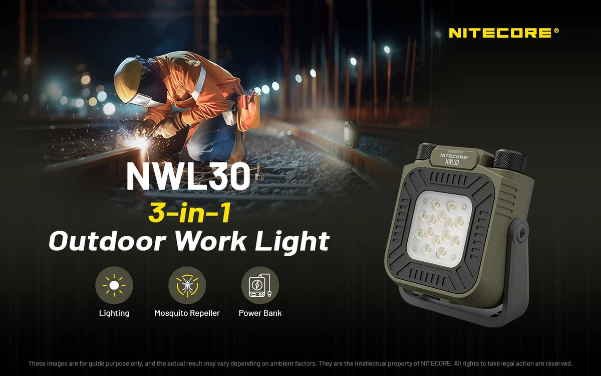 Nitecore NWL30 three-in-one work light, repellent and power-bank overview
