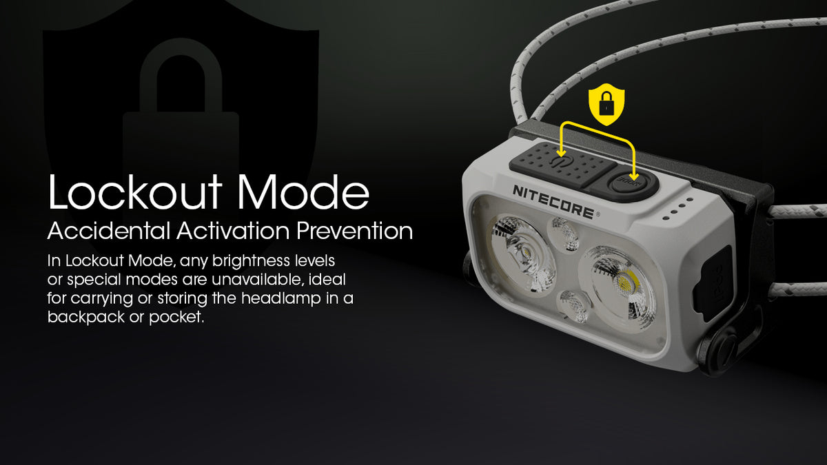 Nitecore NU21 lockout mode prevents accidental activation