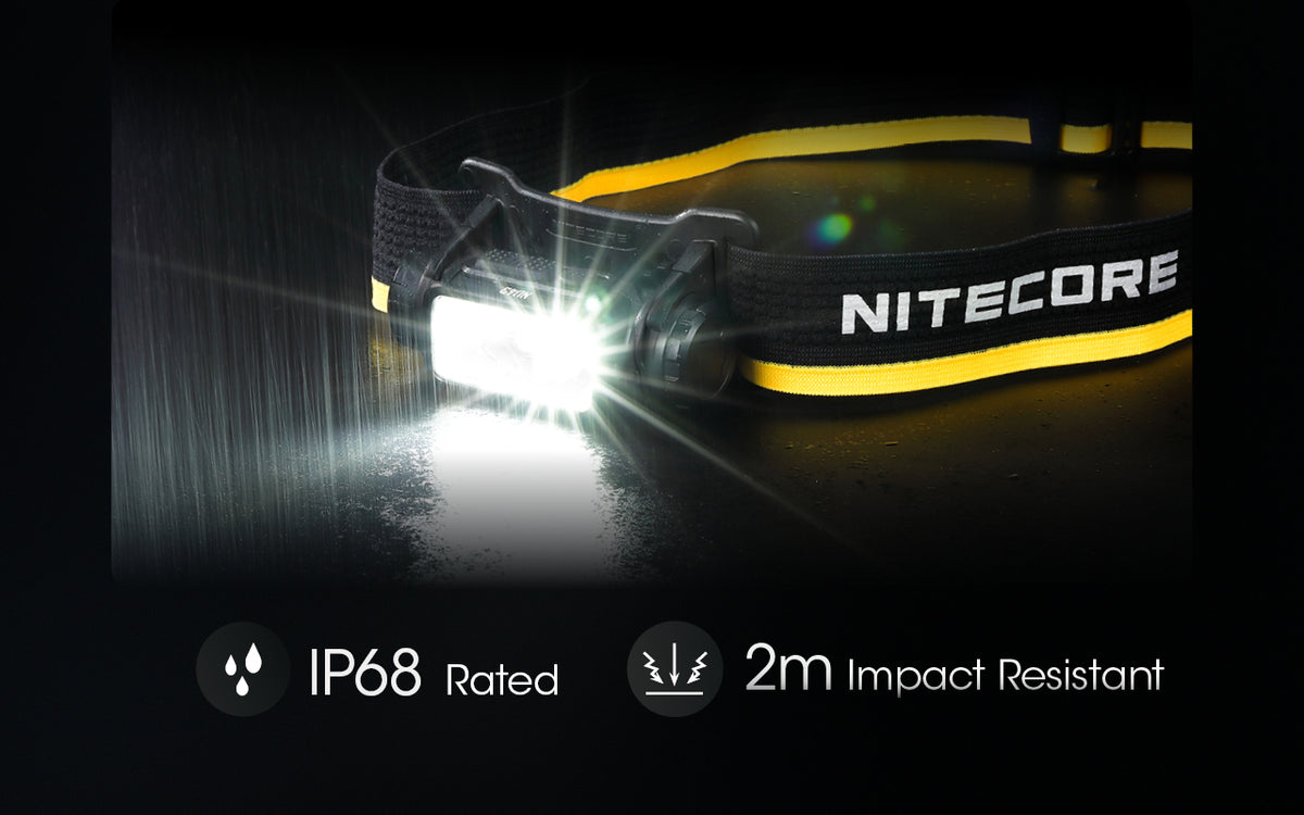Nitecore NU43 water and impact resistance demonstration
