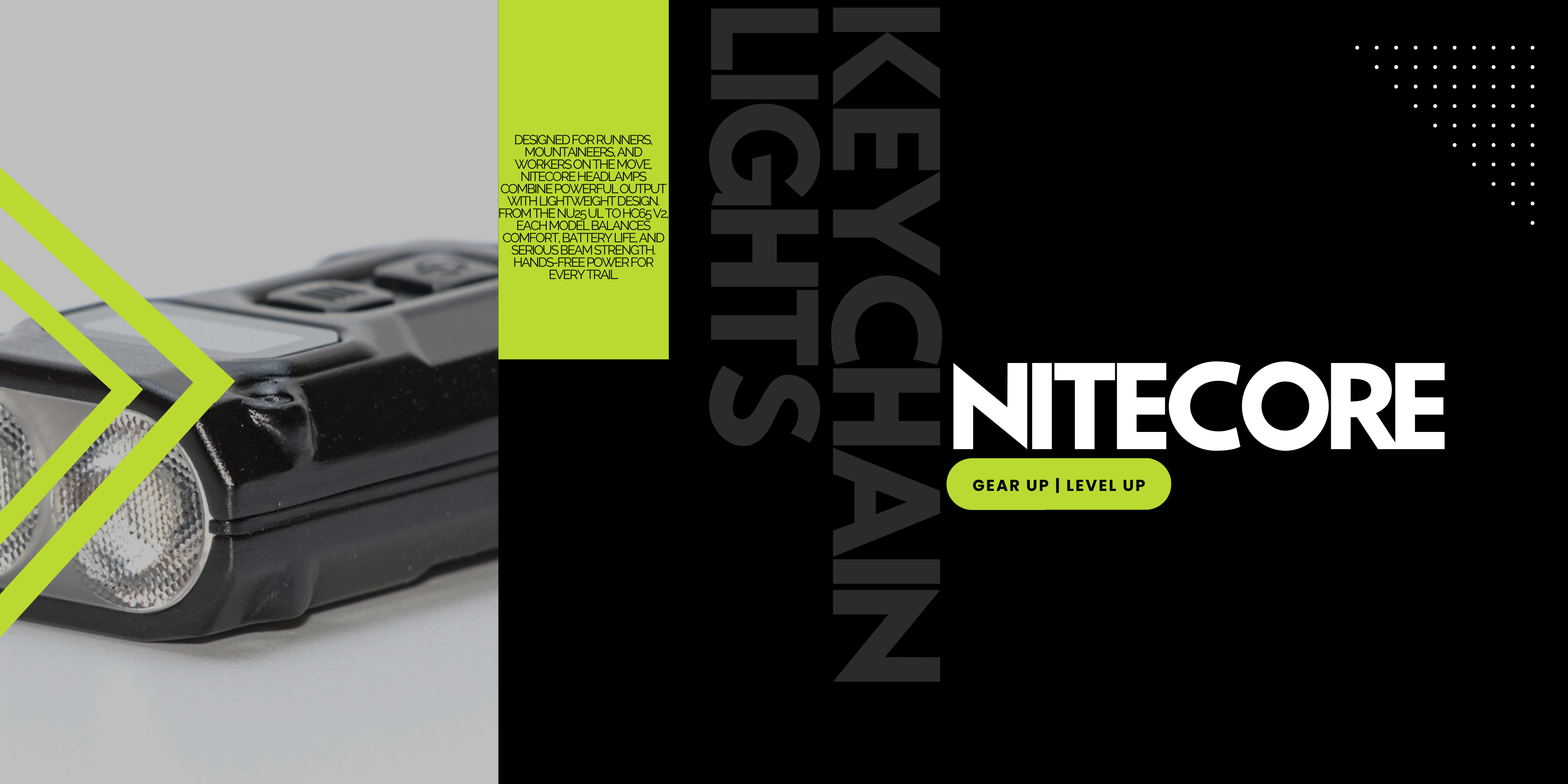 Nitecore keychain lights banner