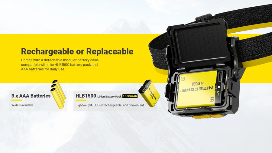 Battery, Charging & Runtime for Nitecore HA29 UHE