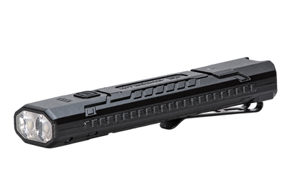 Nitecore EDC07 Classic Black flashlight, full angled view on a transparent background