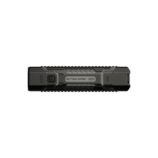 Nitecore EDC07 in Classic Black, straight-on front view