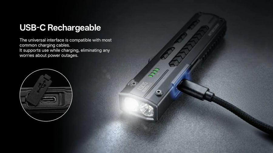Battery, Charging & Runtime for Nitecore EDC15