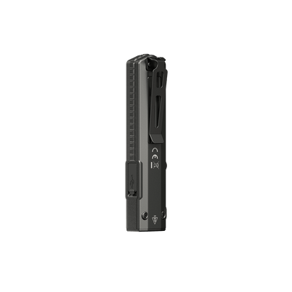 Nitecore EDC15 flashlight rear view showing the pocket clip