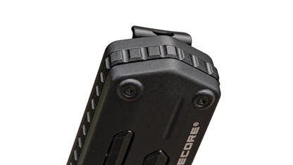 Close-up of the Nitecore EDC15 flashlight tail with the background removed