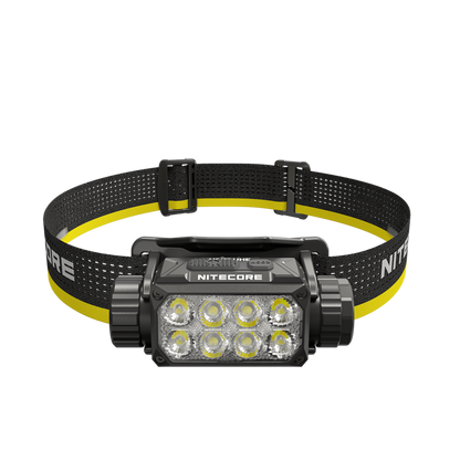 Nitecore HC75 UHE headlamp front view showing LED array