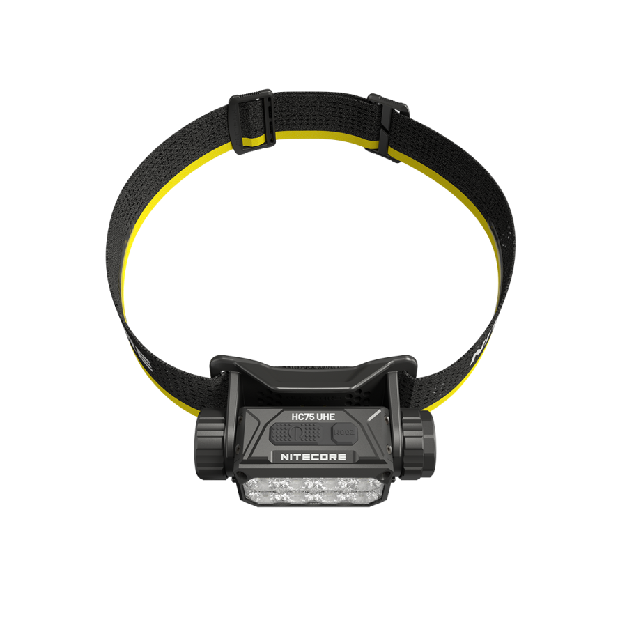 Nitecore HC75 UHE headlamp top view with headband loop