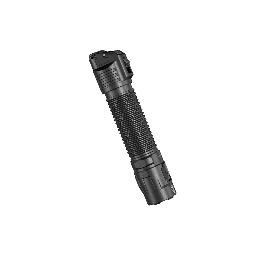 Nitecore P17iX flashlight rear angled view with textured grip