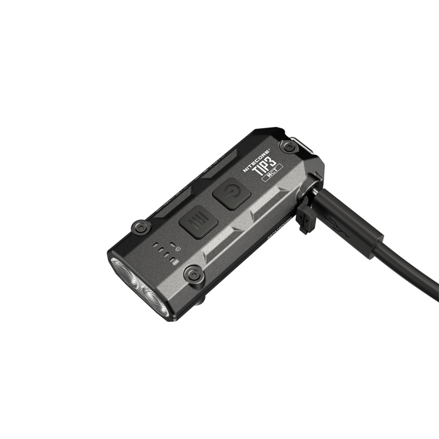 NITECORE TIP3 Black USB-C charging view