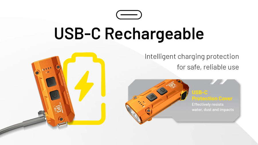 Battery, Charging & Runtime for Nitecore TIP3