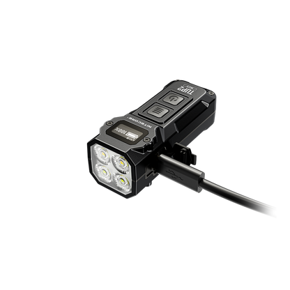 NITECORE TUP2 Classic Black USB-C charging view