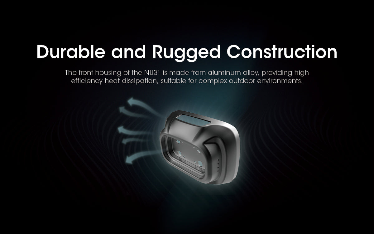 Nitecore NU31 aluminum front housing construction diagram